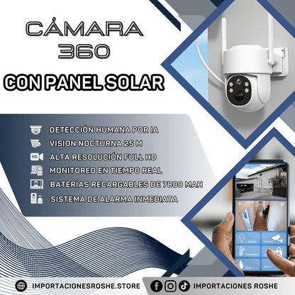 Cámara 360° con Panel Solar